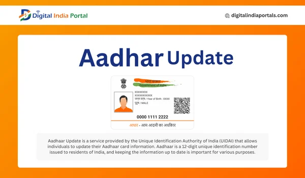 आधार कार्ड को आसानी से ऑनलाइन अपडेट करें - डिजिटल इंडिया पोर्टल