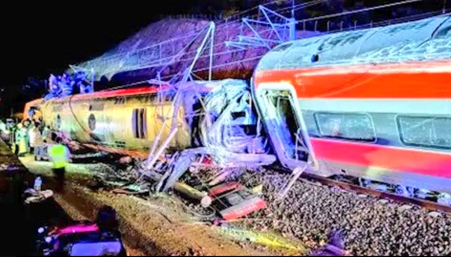 Spain Train Accident : दक्षिणी स्पेन में हाई-स्पीड ट्रेनों की टक्कर, 21 की  मौत, 73 घायल
